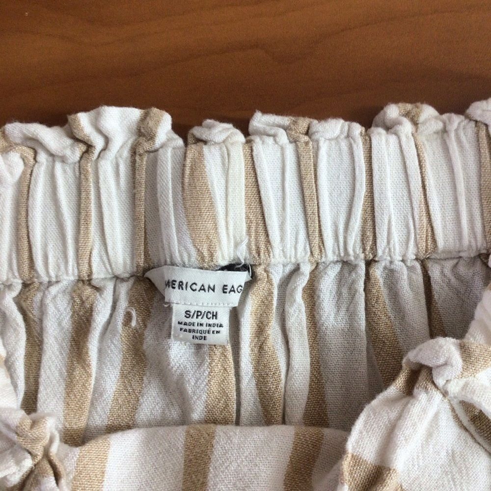 SALE American Eagle Outfitters Striped Paperbag Waist Skirt Women's Size S - Picture 6 of 6